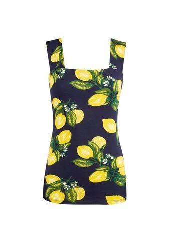 Dorothy Perkins Navy Lemon Square Neck Vest