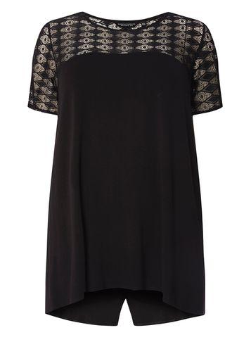 Dorothy Perkins Dp Curve Geometric Mesh Wrap Back Top