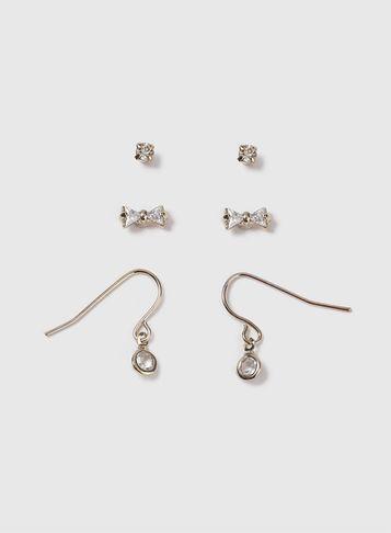 Dorothy Perkins Bow And Rhinestone Earring