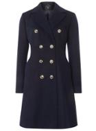 Dorothy Perkins Navy Double Breasted Dolly Duster Coat