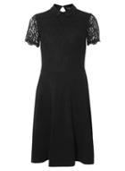 Dorothy Perkins *tall Black Lace Collar Dress