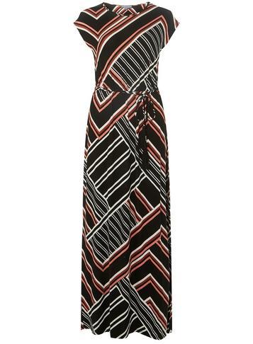 Dorothy Perkins *tall Multicolour Geometric Tie Waist Maxi Dress