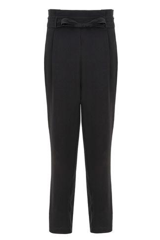 Dorothy Perkins *quiz Black Crepe Tapered Leg Trousers