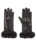 Dorothy Perkins *quiz Black Faux Fur Gloves