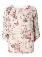 Dorothy Perkins *billie & Blossom Tall Multi Coloured Butterfly Print Top