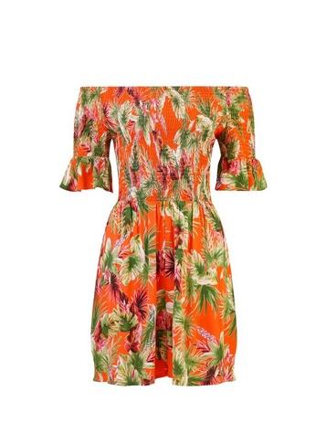 Dorothy Perkins Orange Tropical Print Playsuit
