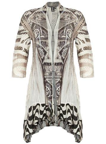 Dorothy Perkins *izabel London Grey Printed Cardigan