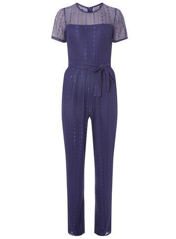 Dorothy Perkins Navy Lace Jumpsuit