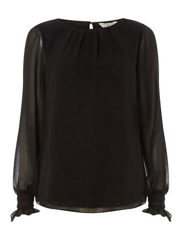 Dorothy Perkins *billie & Blossom Tall Black Chiffon Blouse