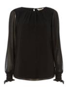 Dorothy Perkins *billie & Blossom Tall Black Chiffon Blouse
