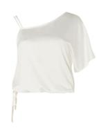 Dorothy Perkins Petite White Bubble Hem Top