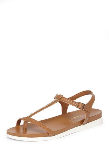 Dorothy Perkins Tan Flamingo Comfort Footbed Sandals