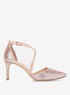 Dorothy Perkins Pink Glitter Elsa Court Shoes