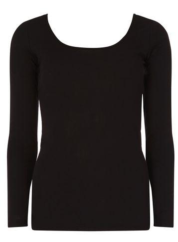 Dorothy Perkins Black Scoop Neck Long Sleeve Top