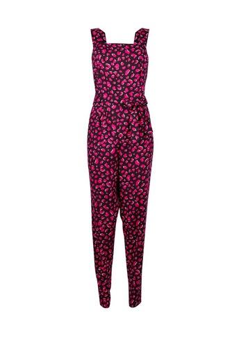 Dorothy Perkins Pink Leopard Print Strappy Belted Jumpsuit