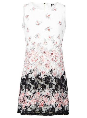 *izabel London White Floral Print Shift Dress