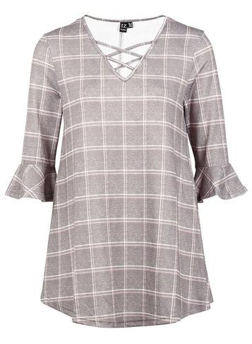 *izabel London Red Checked Tunic Top