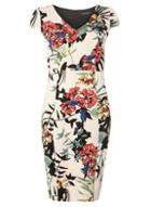 Dorothy Perkins Blush Tropical Scuba Pencil Skirt Dress