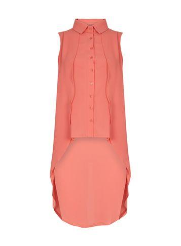 Dorothy Perkins *izabel London Coral Layered Shirt
