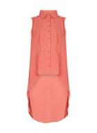 Dorothy Perkins *izabel London Coral Layered Shirt
