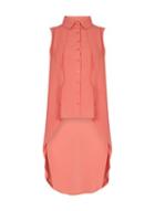 Dorothy Perkins *izabel London Coral Layered Shirt