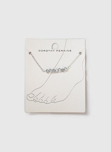 Dorothy Perkins Silver Facet Anklet