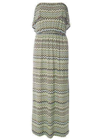 Dorothy Perkins Lime Print Bardot Maxi Dress