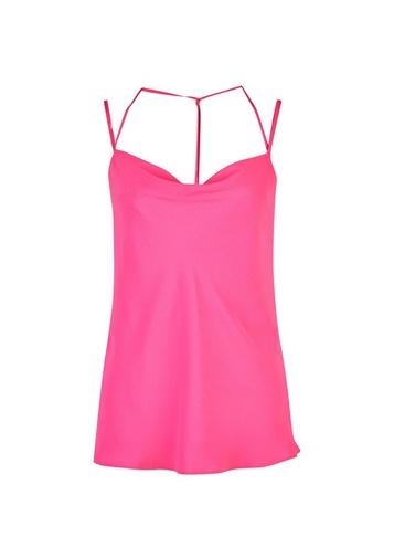 Dorothy Perkins Pink Cowl Neck Camisole Top