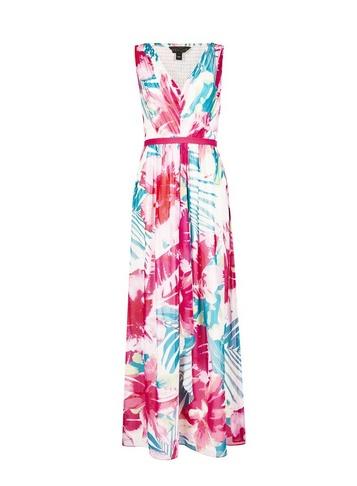 *showcase Pink 'sherrie' Tropical Print Maxi Dress