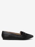 Dorothy Perkins Wide Fit Black Pu Lenny Loafers