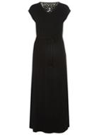 Dorothy Perkins Black Crochet Back Jersey Maxi Dress