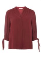 Dorothy Perkins Petite Aubergine Tie Sleeve Shirt