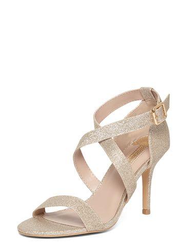Dorothy Perkins Wide Fit Gold 'sandrine' Sandals