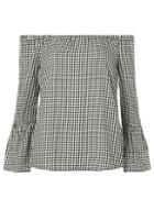 *only Black And White Gingham Top