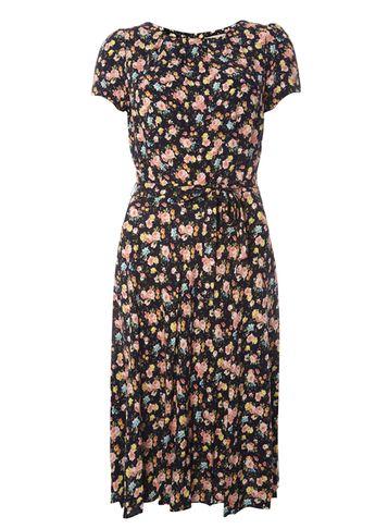 Dorothy Perkins *billie & Blossom Tall Navy Ditsy Print Viscose Dress