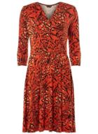 Dorothy Perkins Orange Leopard Print Wrap Dress