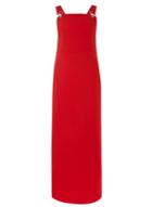 Dorothy Perkins Red Maxi Buckle Pinny Dress