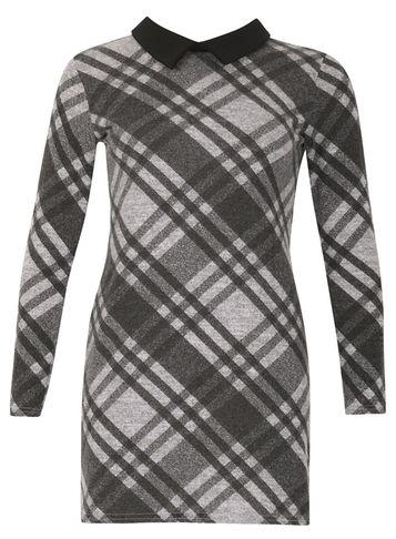 Dorothy Perkins *izabel Grey Long Sleeve Shift Dress