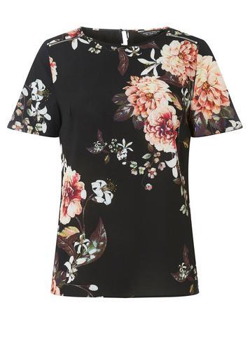Dorothy Perkins Black Floral Zip Soft Top