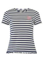 Dorothy Perkins Petite Navy Striped Love T-shirt