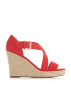 *head Over Heels Red Kissimo Ladies Wedge Sandal