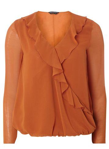 Dorothy Perkins Terracotta Ruffle Top
