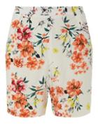 Dorothy Perkins Ivory Floral Button Shorts