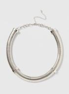 Dorothy Perkins Silver Flat Tube Necklace