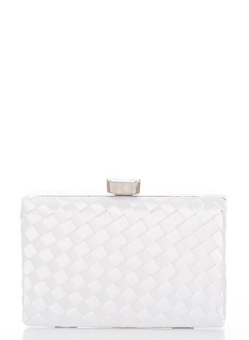 Dorothy Perkins *quiz White Satin Box Bag