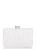 Dorothy Perkins *quiz White Satin Box Bag