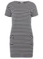 Dorothy Perkins Petite Navy And White Striped Shift Dress