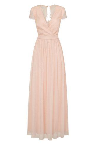 Dorothy Perkins *little Mistress Pink Keyhole Maxi Dress