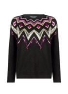 Dorothy Perkins Black Sequin Fairisle Pattern Jumper