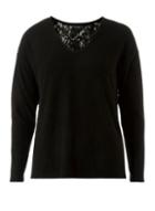 Dorothy Perkins Black Lace Back Top